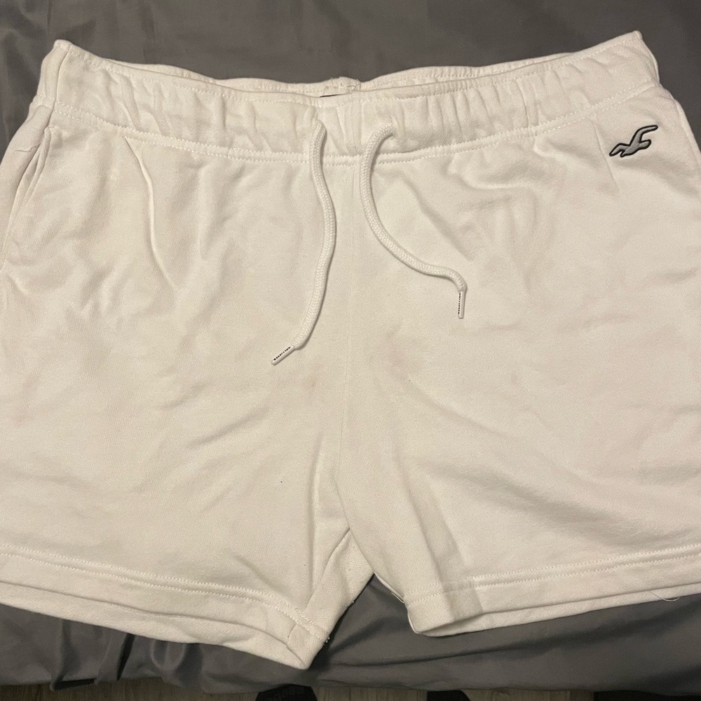 Used Like New Men’s XL White Hollister Beach Bum Short Shorts Gym And Streetwear